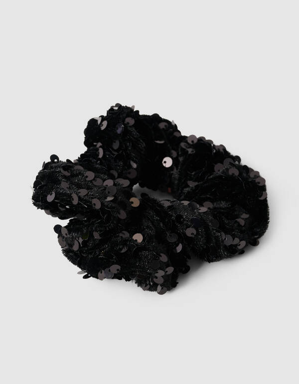 Pailletten-Haargummi Schwarz SHOEBY ACCESSOIRES