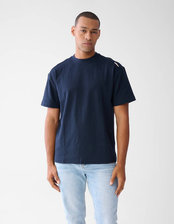 Label-T-Shirt Dunkelblau SHOEBY MEN