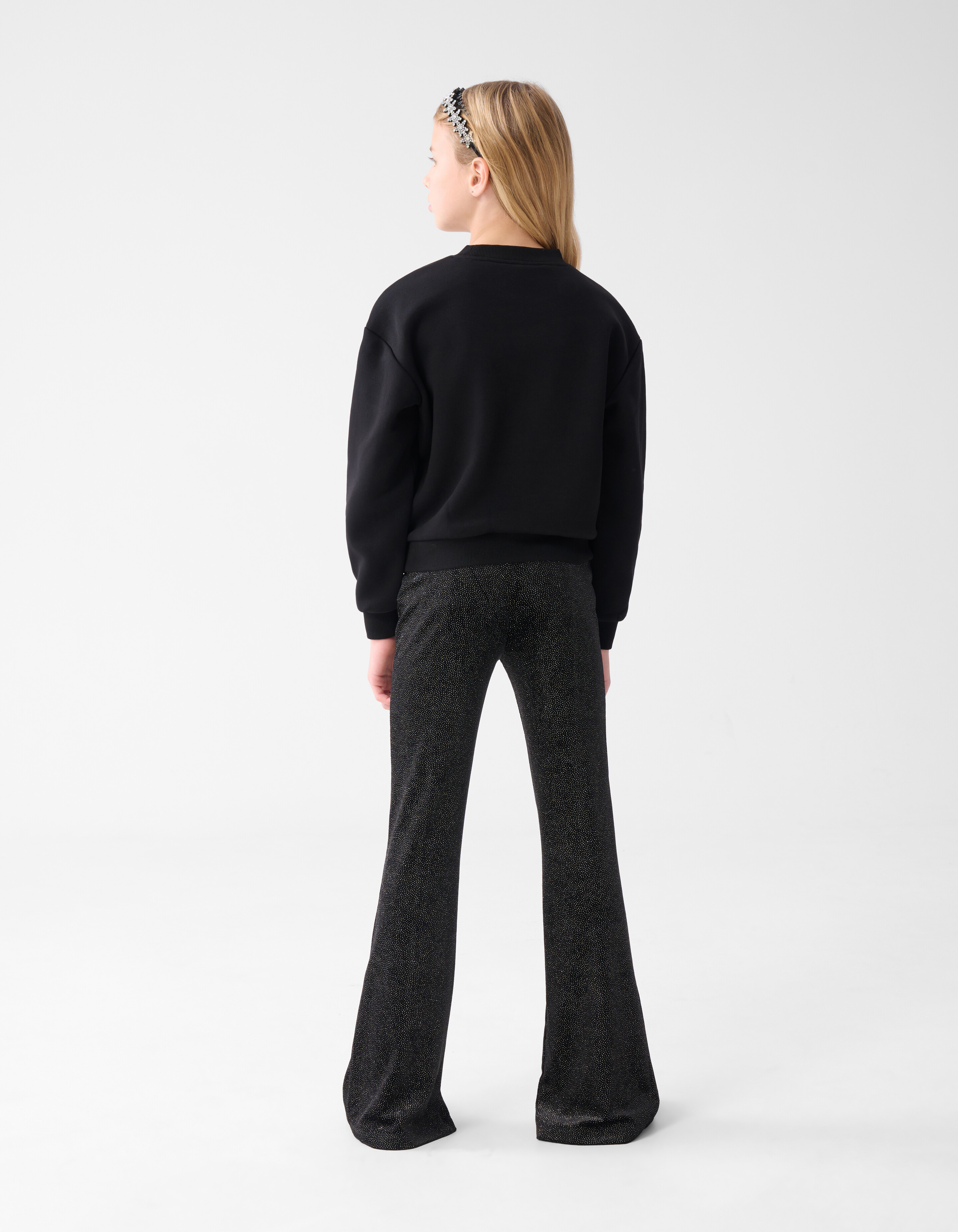 Glitter Flared Legging Schwarz SHOEBY GIRLS