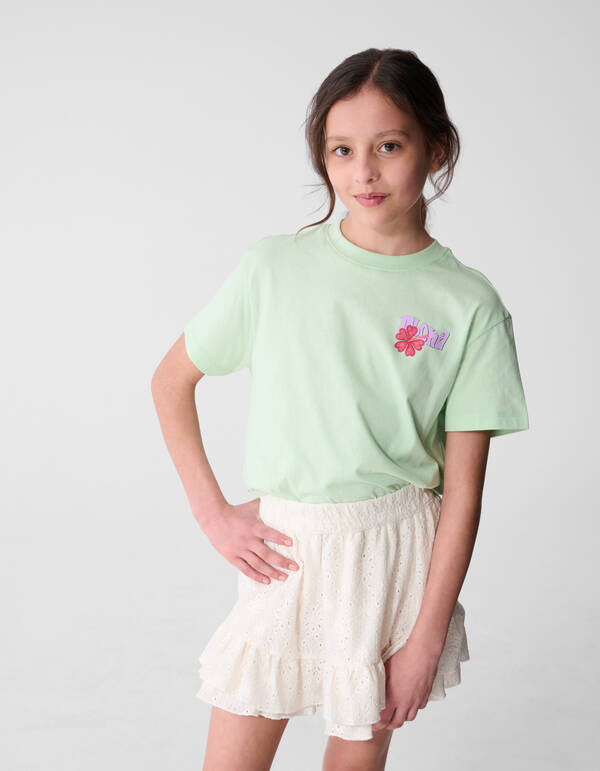 Aloha Artwork T-Shirt Hellgr&uuml;n SHOEBY GIRLS