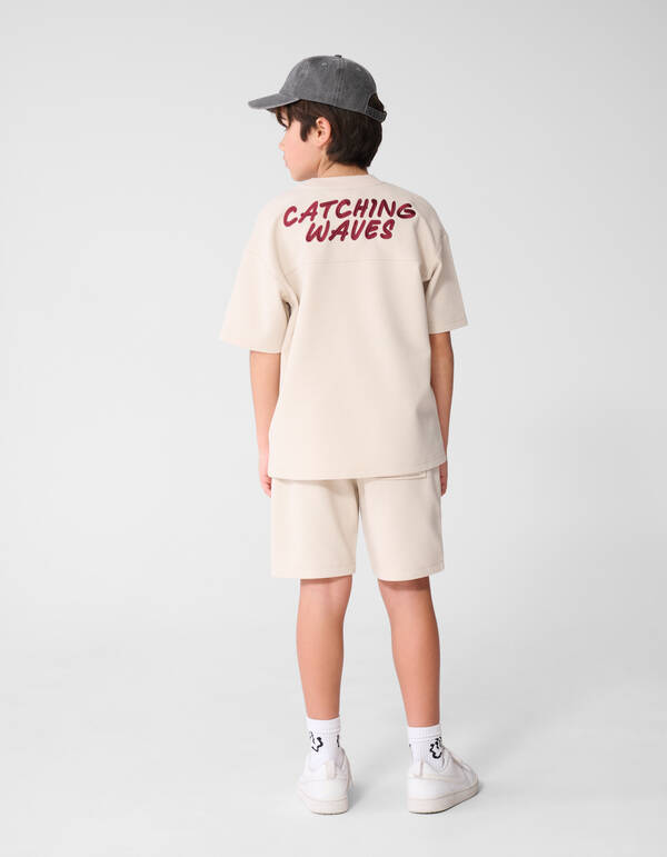 Struktur T-Shirt Beige SHOEBY BOYS