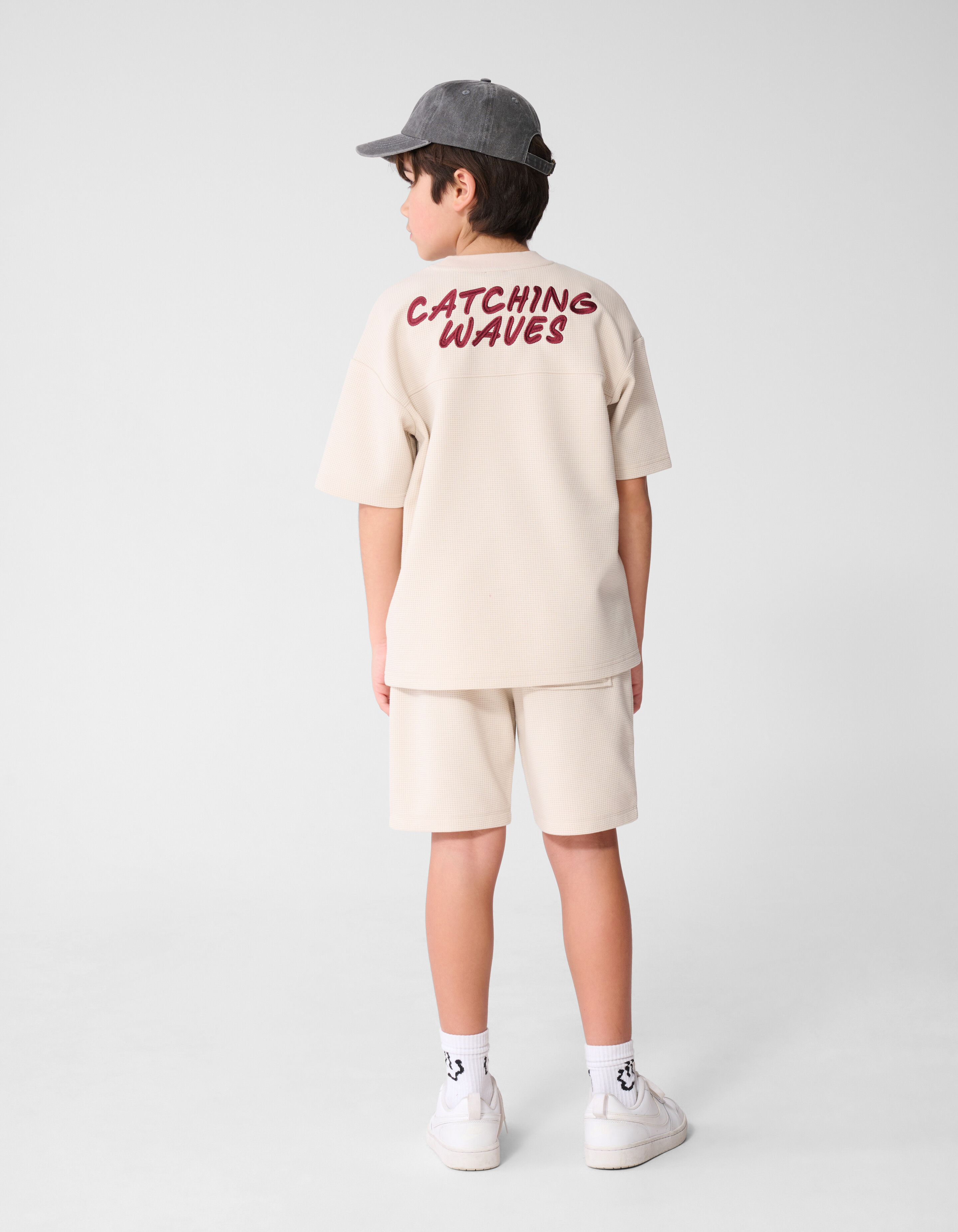 Struktur T-Shirt Beige SHOEBY BOYS