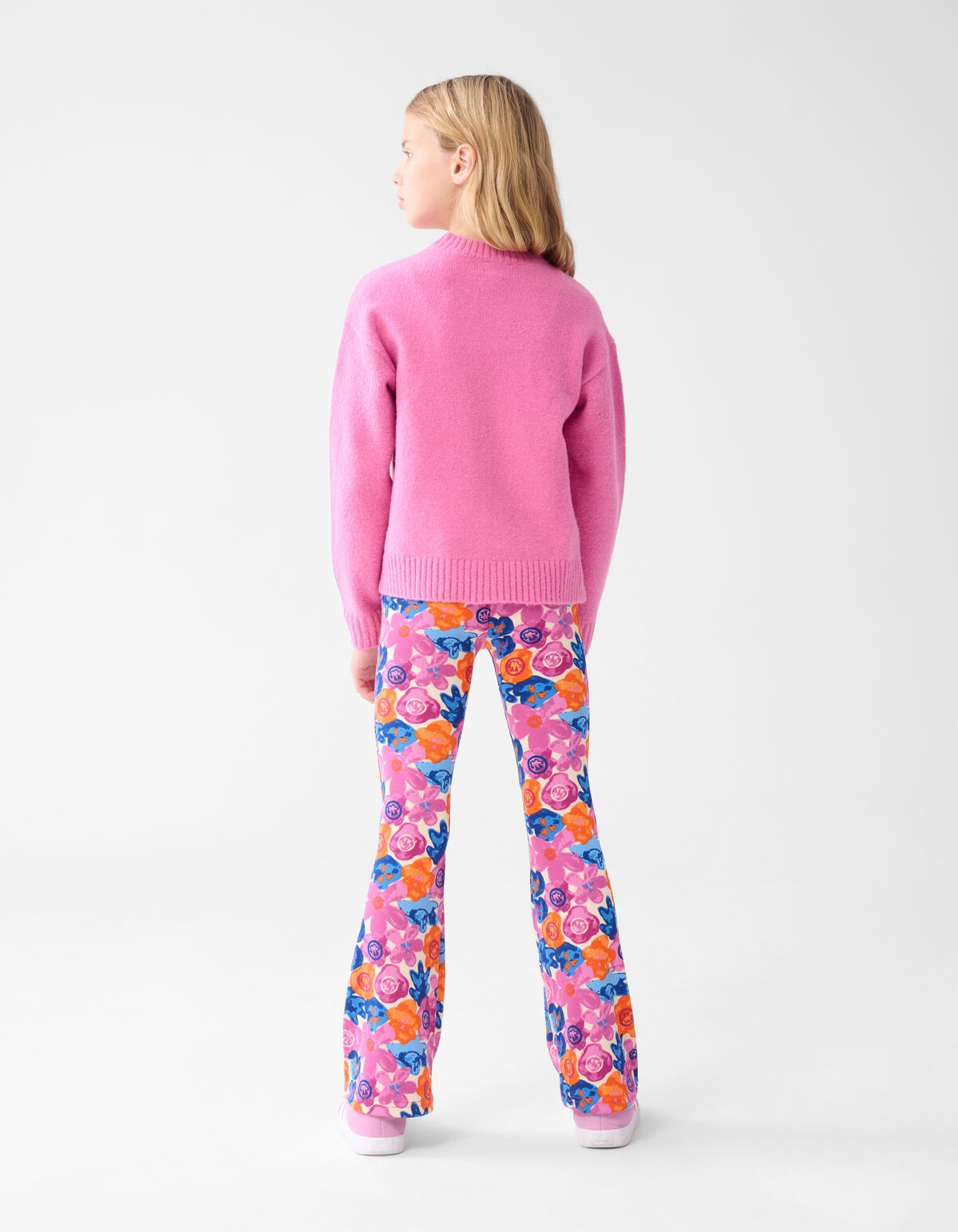 Bedruckte Leggings ausgestellter Rippe Hellrosa SHOEBY GIRLS
