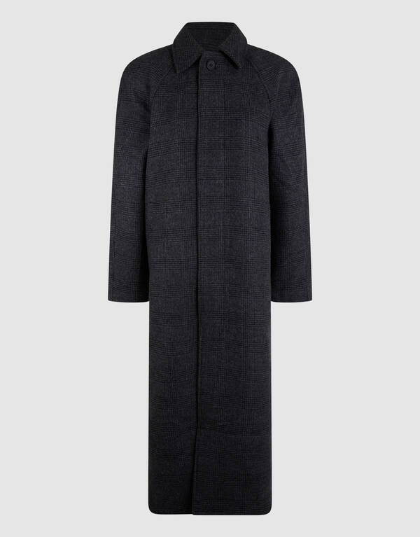 Oversized Karo Jacke Dunkelgrau SHOEBY WOMEN