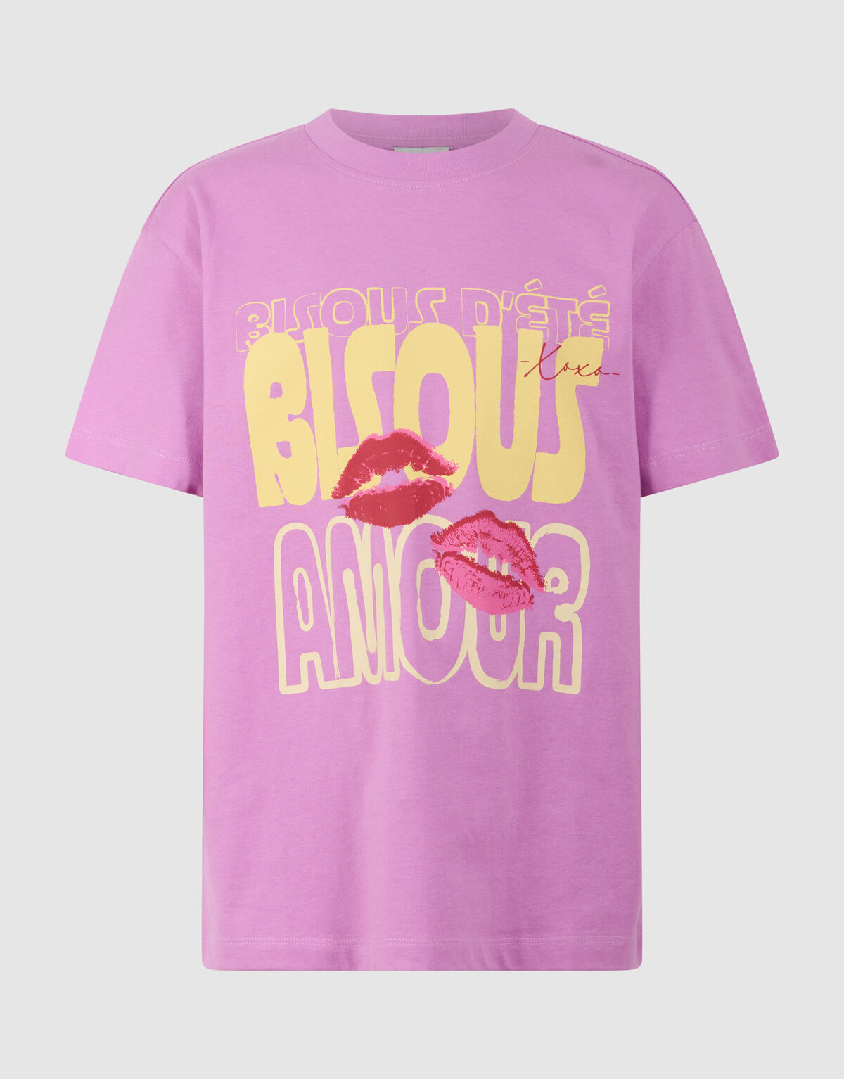 Bisous Amour Kunstwerk T-Shirt Lila SHOEBY GIRLS