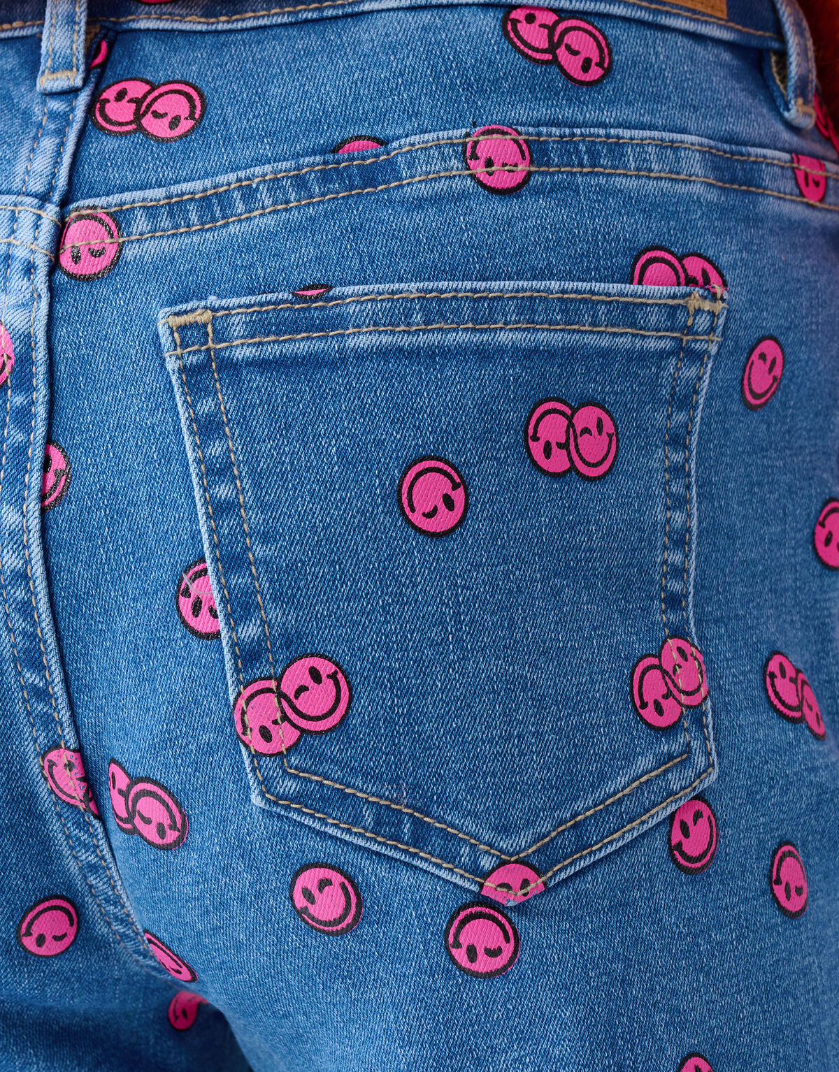 Bedruckte Straight Fit Jeans Blau SHOEBY GIRLS