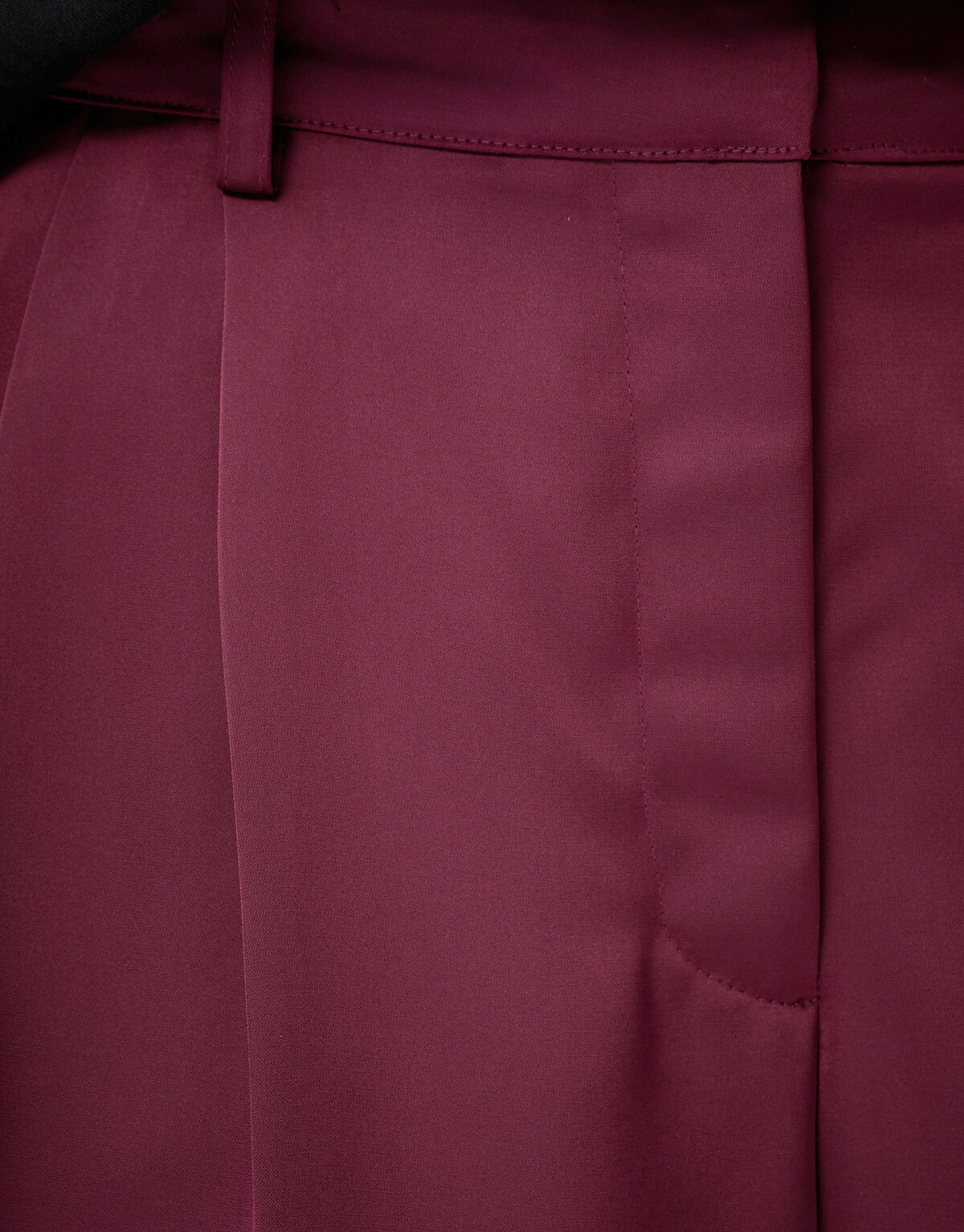 Satin Pantaloons mit weitem Bein Dunkelrot von Lon SHOEBY WOMEN