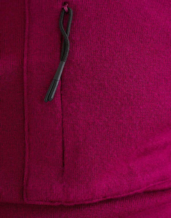 Rollkragenpullover mit Rei&szlig;verschluss Bordeaux SHOEBY MEN