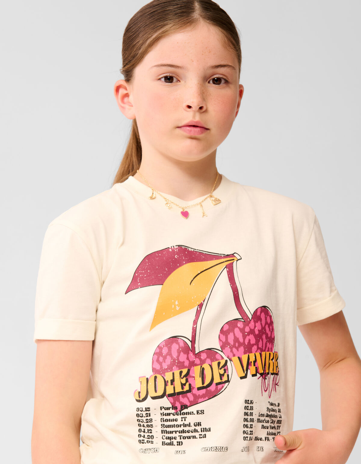 Vivre Artwork T-shirt Off White SHOEBY GIRLS