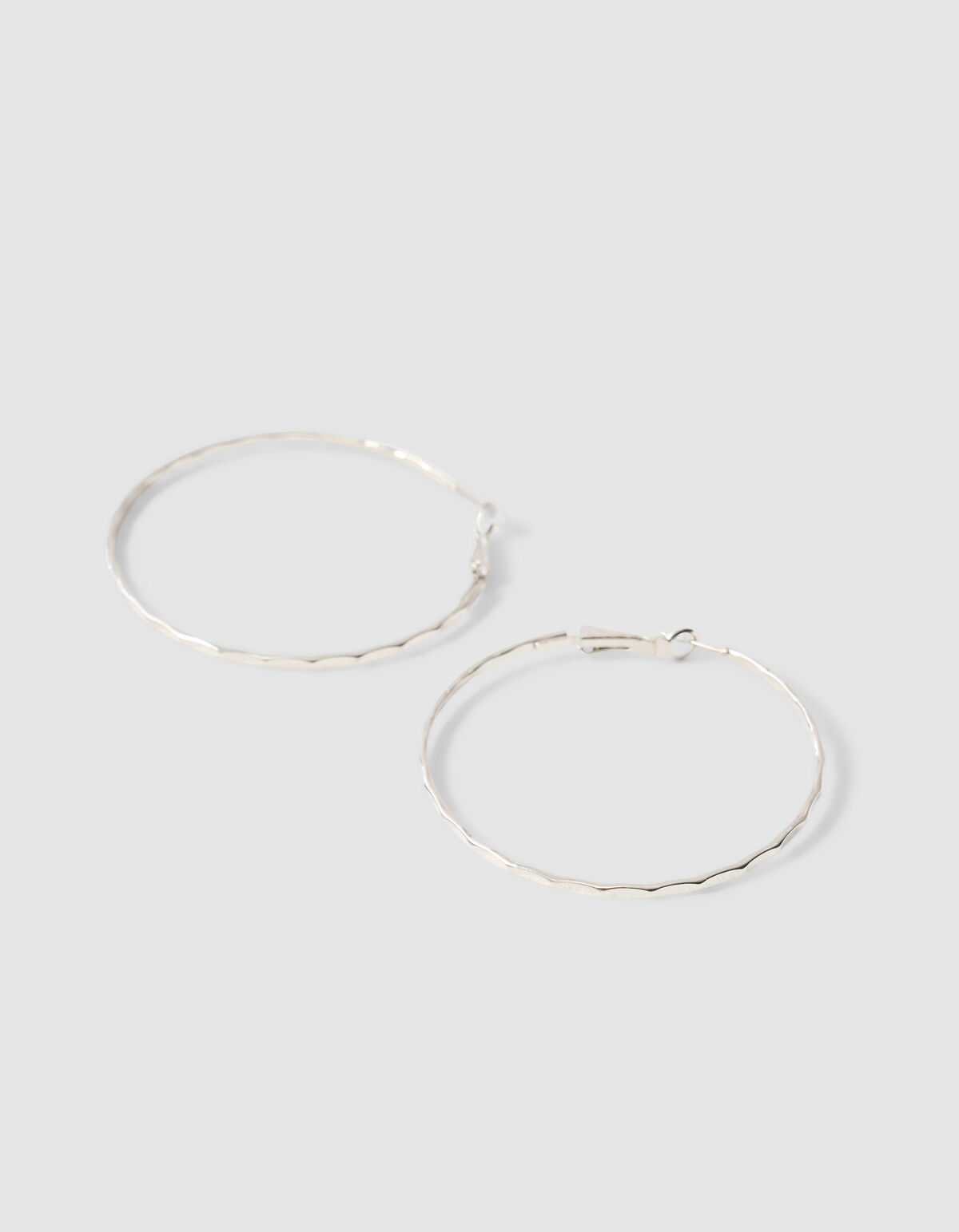 Große Reif-Ohrringe Silber SHOEBY ACCESSOIRES