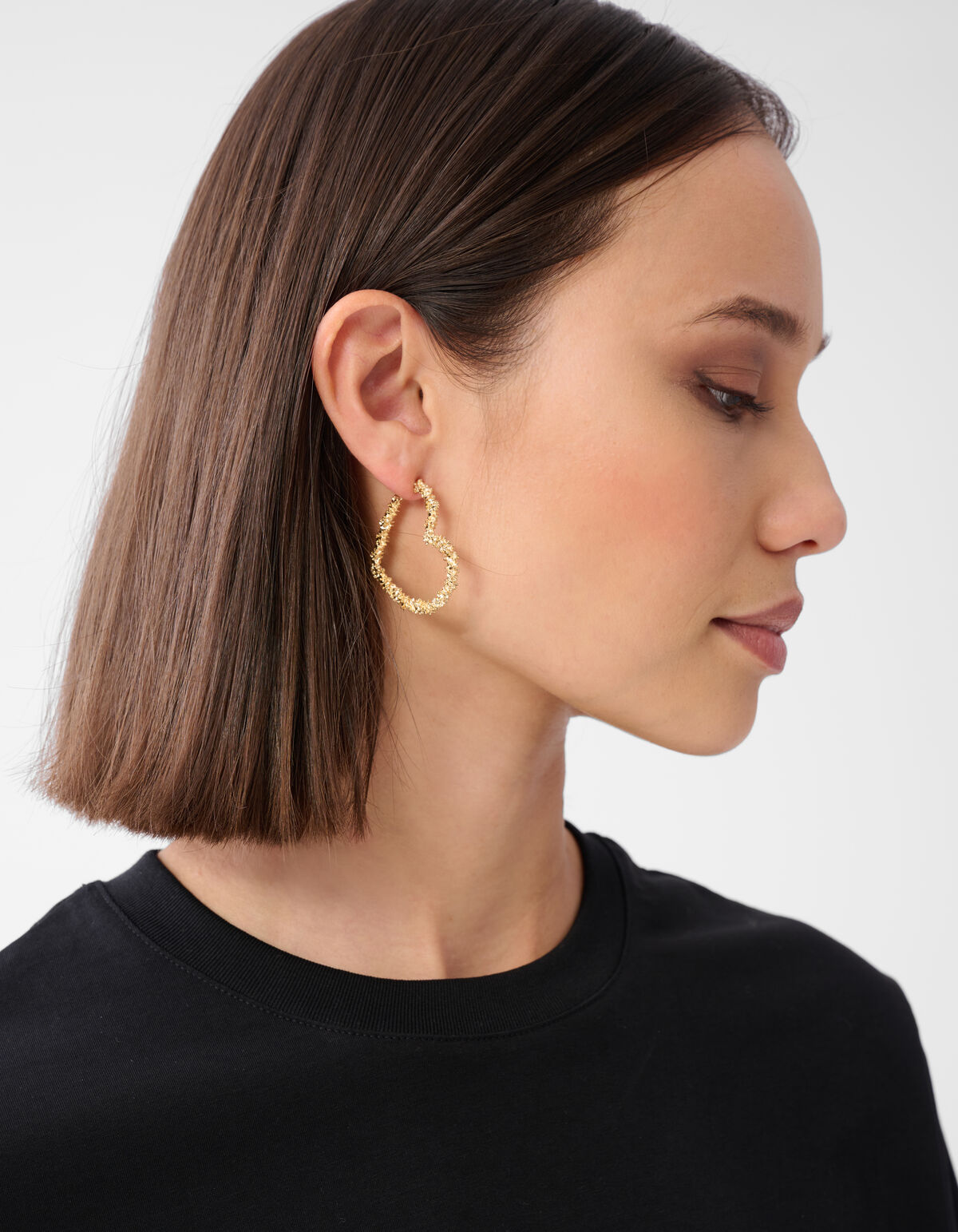 Herz-Ohrringe Gold SHOEBY ACCESSOIRES