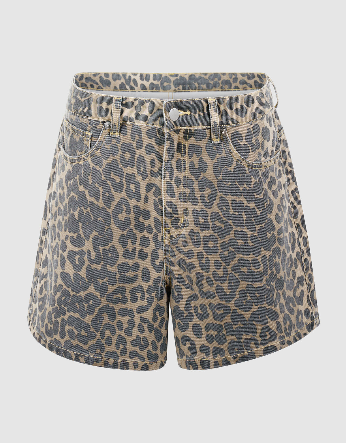 Leopard Denim Shorts Braun SHOEBY WOMEN