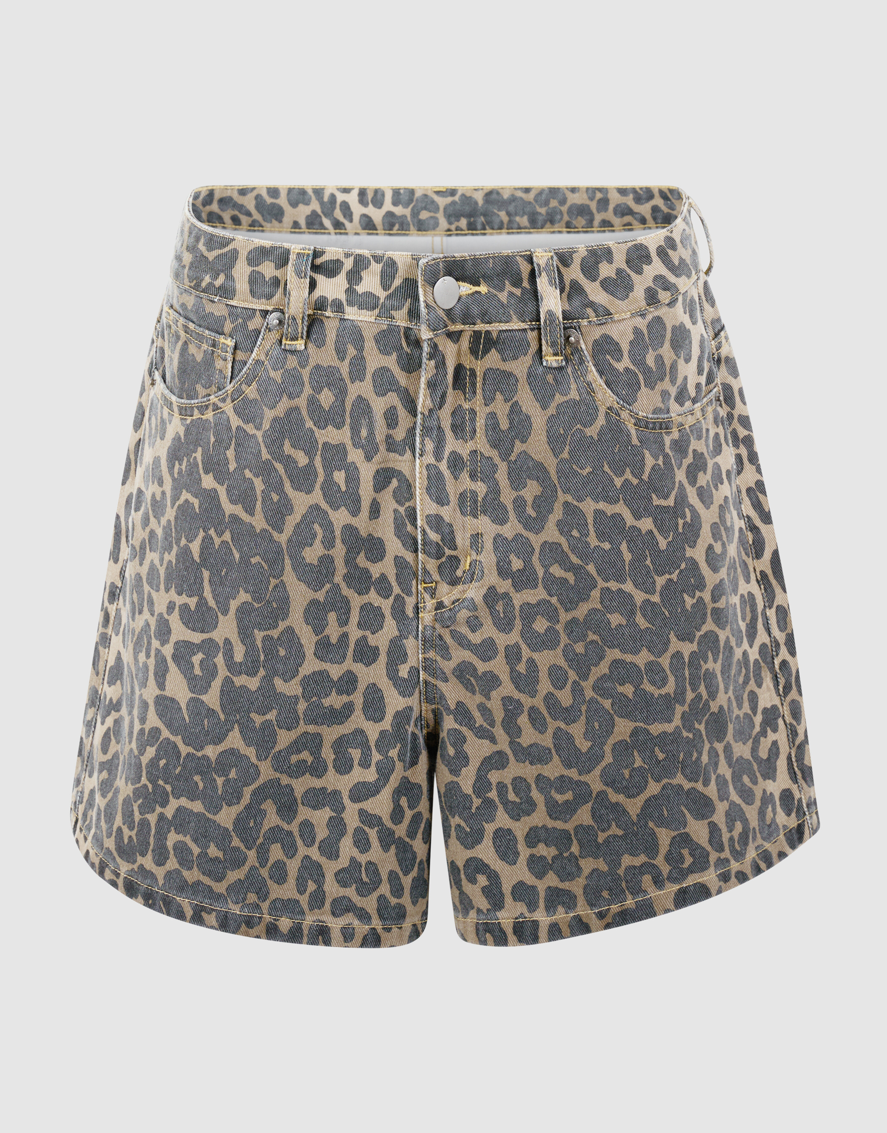 Leopard Denim Shorts Braun SHOEBY WOMEN