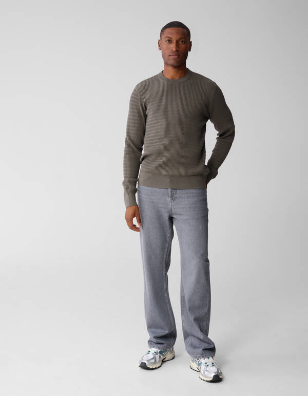 Strukturpullover Dunkelgrün SHOEBY MEN