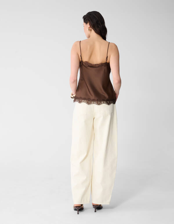 Polkadot Baggy Fit Jeans Gebrochen Wei&szlig; SHOEBY WOMEN