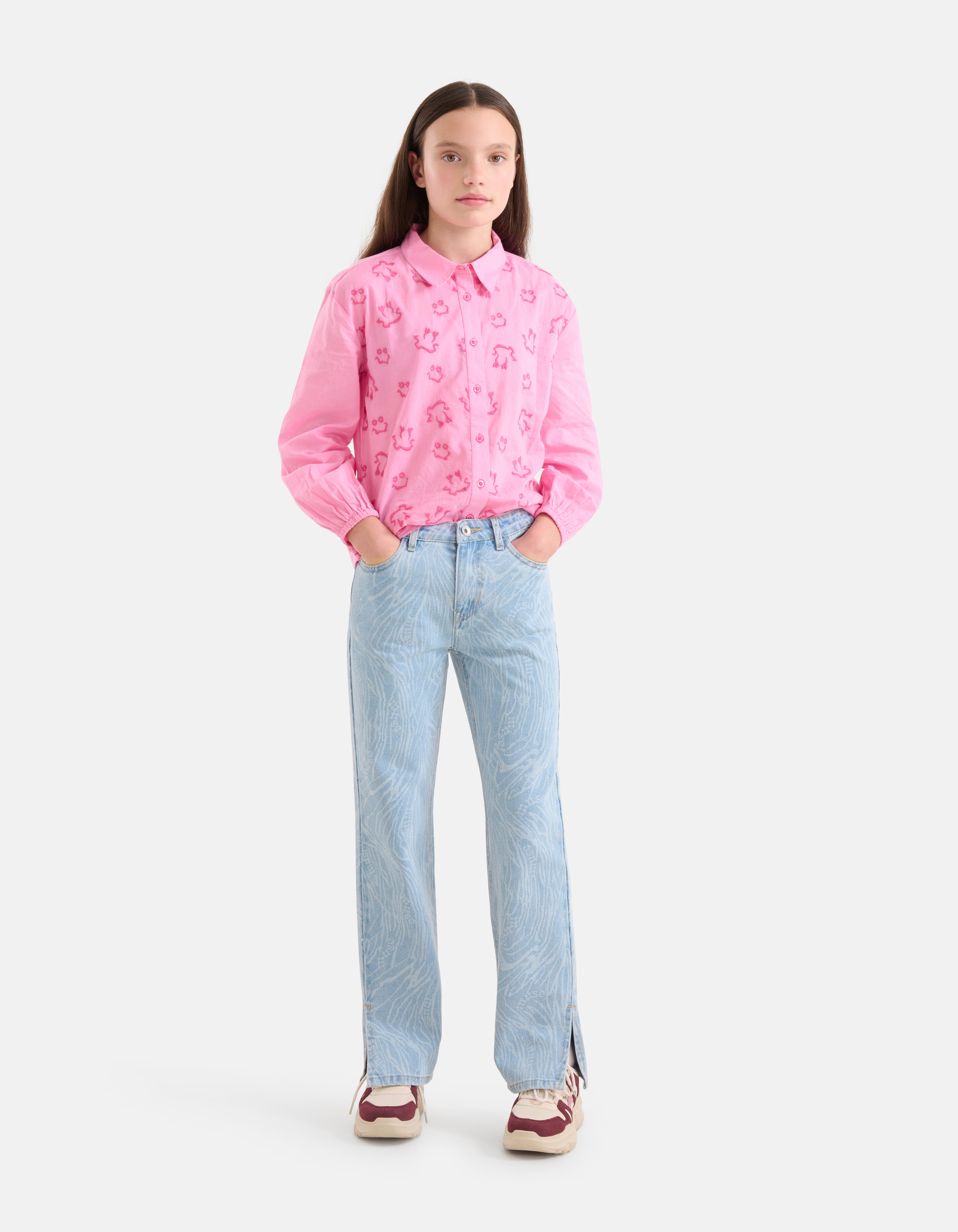 Swirl Print Denim Bleached SHOEBY GIRLS