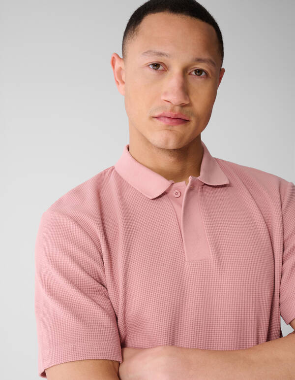 Waffel Polo Rosa SHOEBY MEN