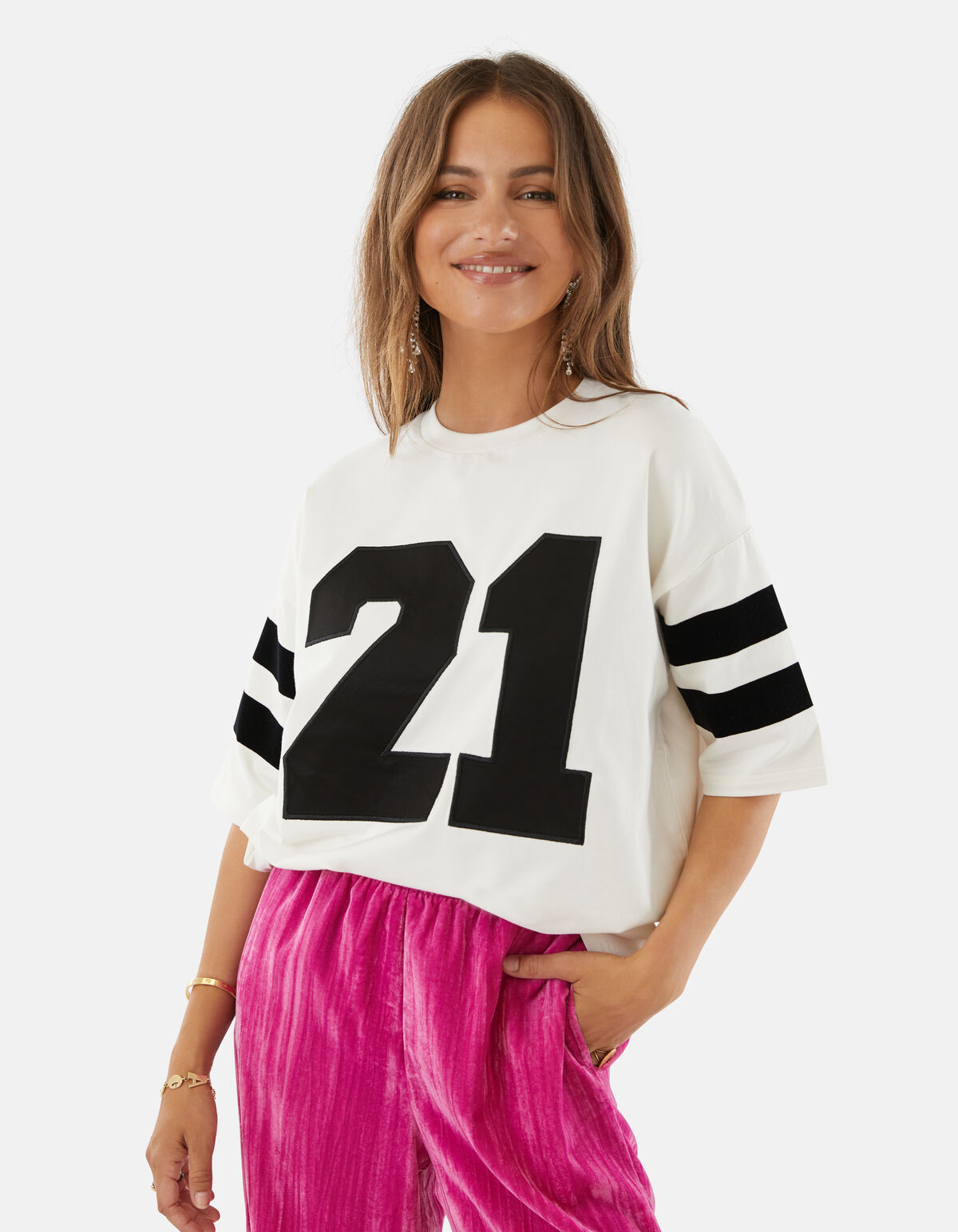 Artwork T-shirt Off White By Lizzy SHOEBY WOMEN