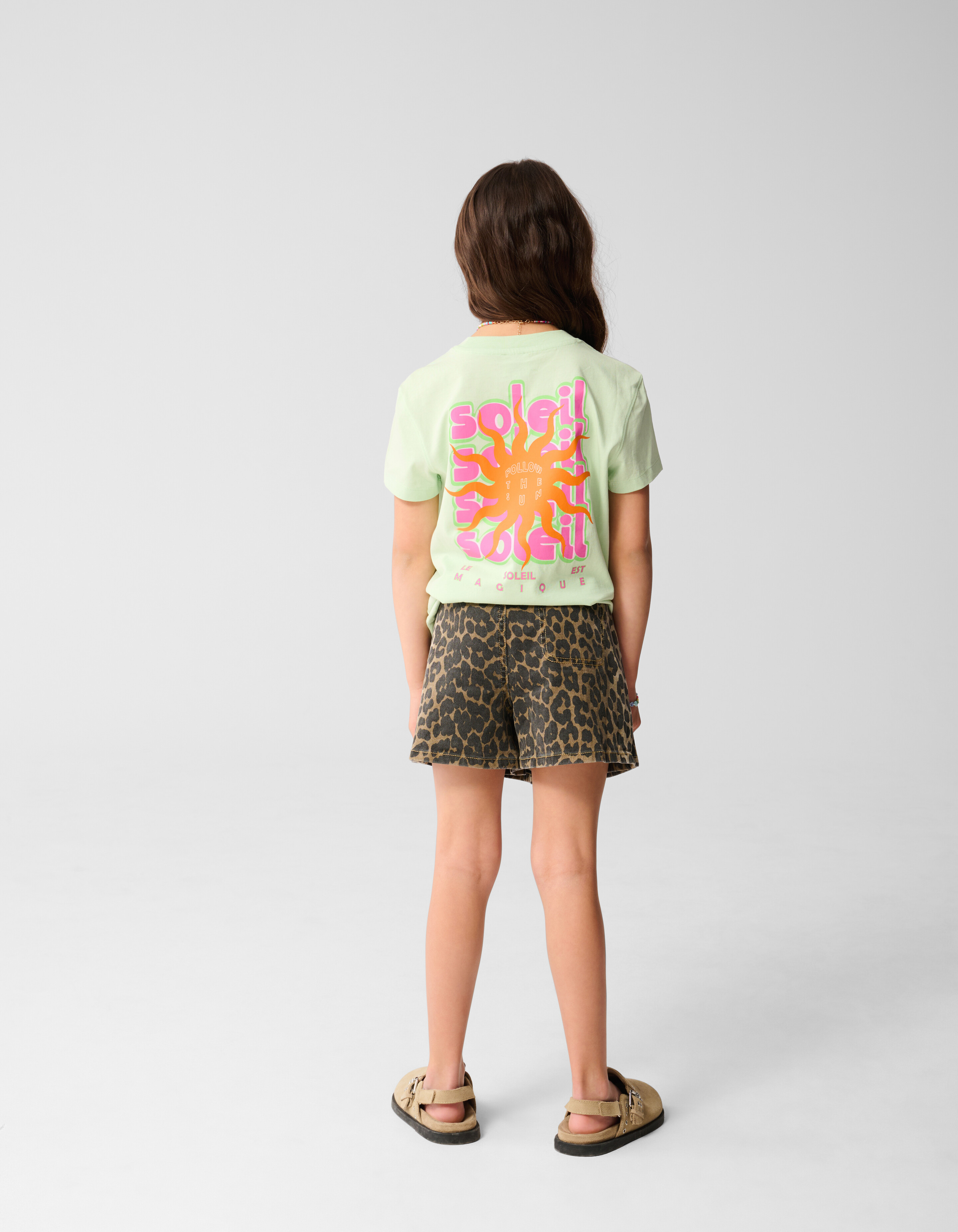 Soleil Artwork T-shirt Hellgrün SHOEBY GIRLS