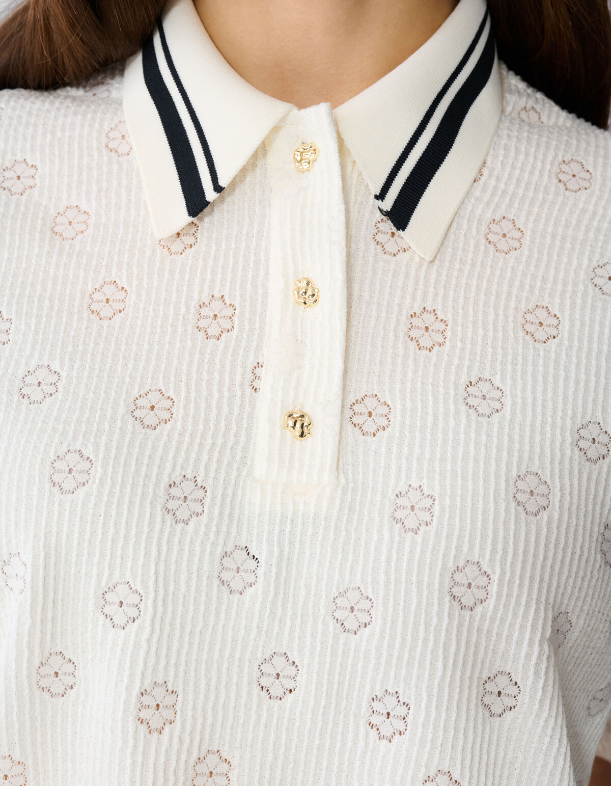 Flower Polo Gebrochenes Wei&szlig; SHOEBY WOMEN