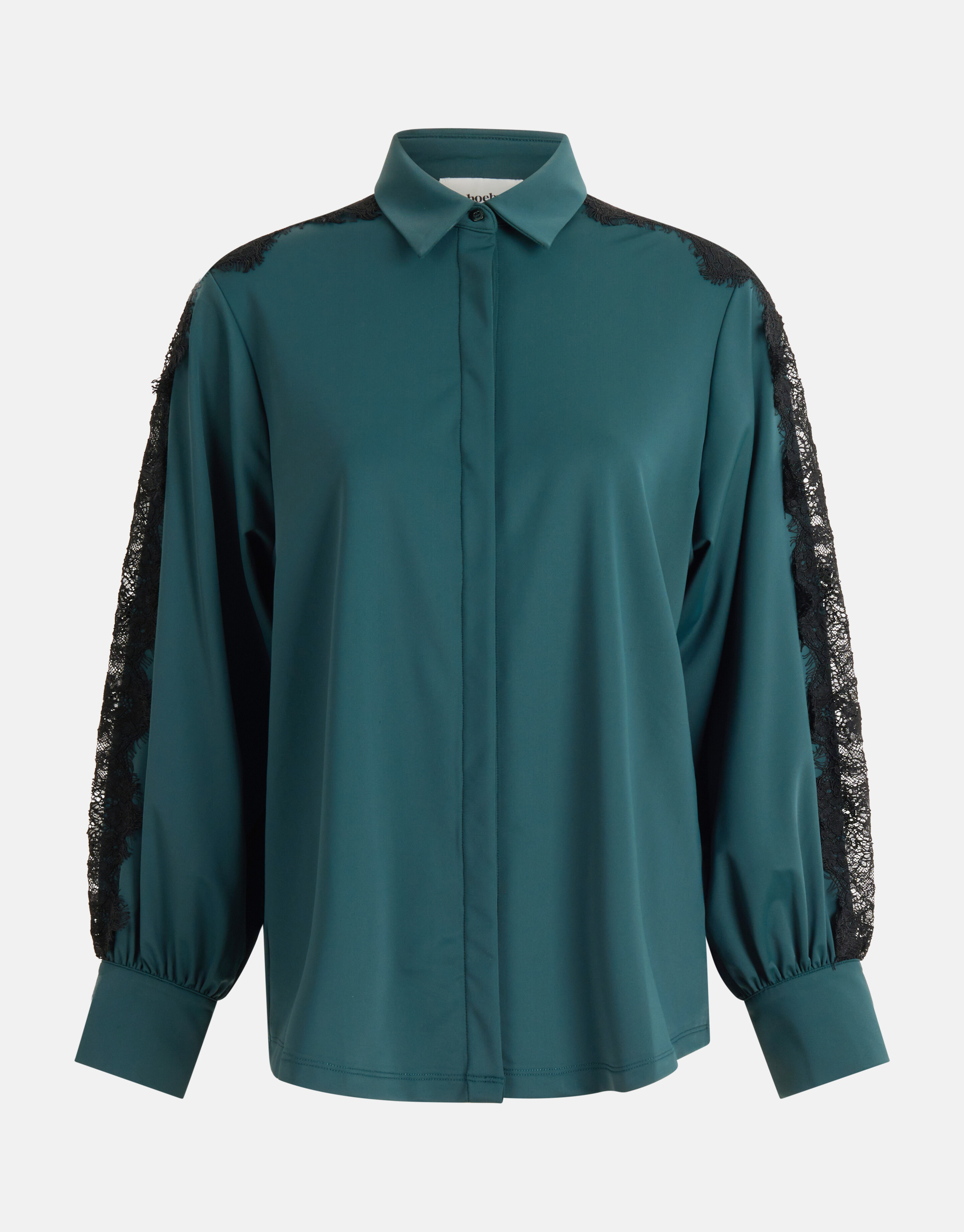 Reisebluse aus Spitze Dunkelgrün SHOEBY WOMEN