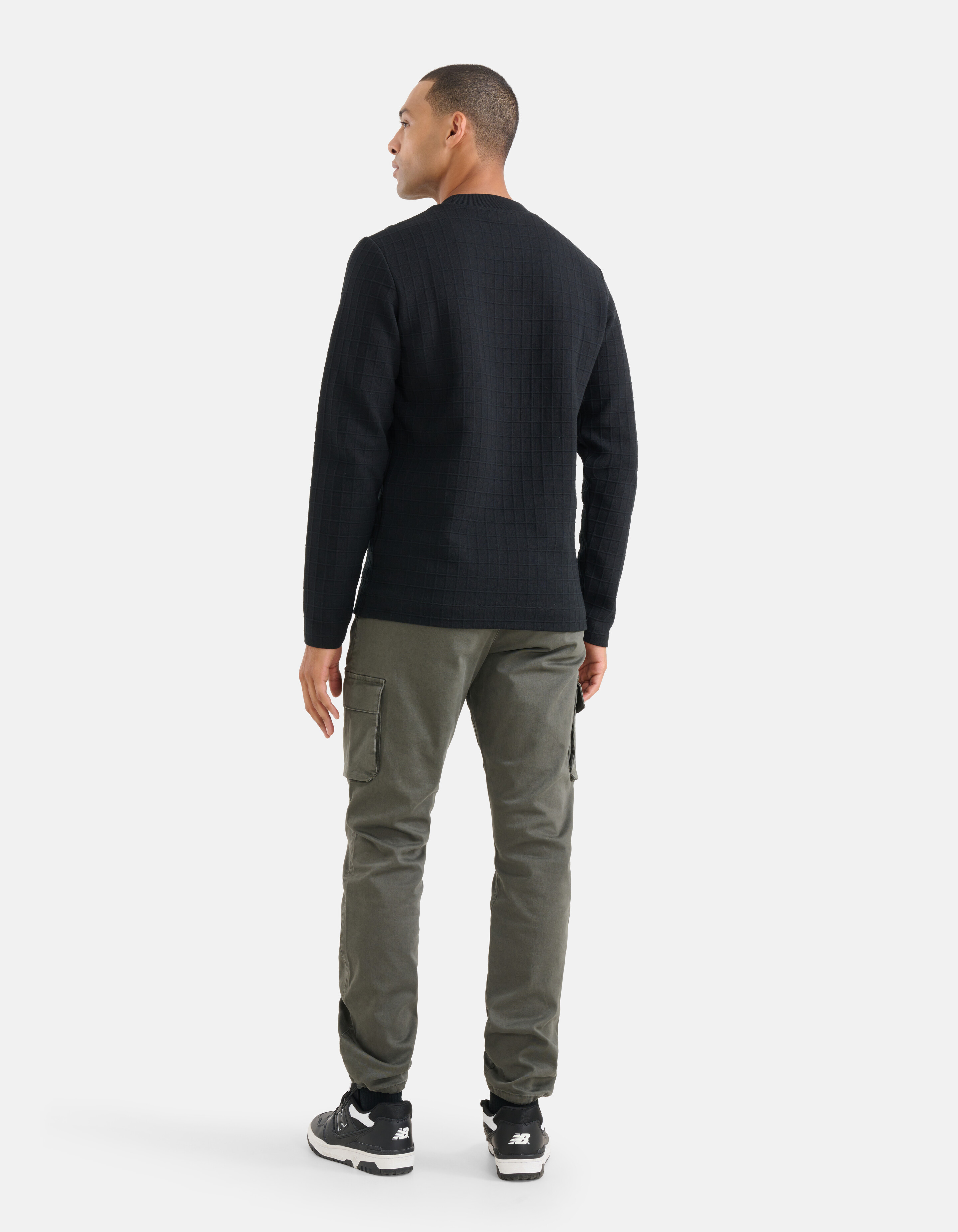 Struktur Pullover Schwarz SHOEBY MEN