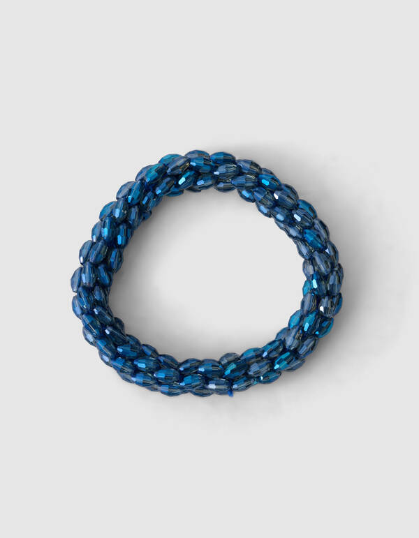 Oval Perlen Haarband Dunkelblau SHOEBY ACCESSOIRES