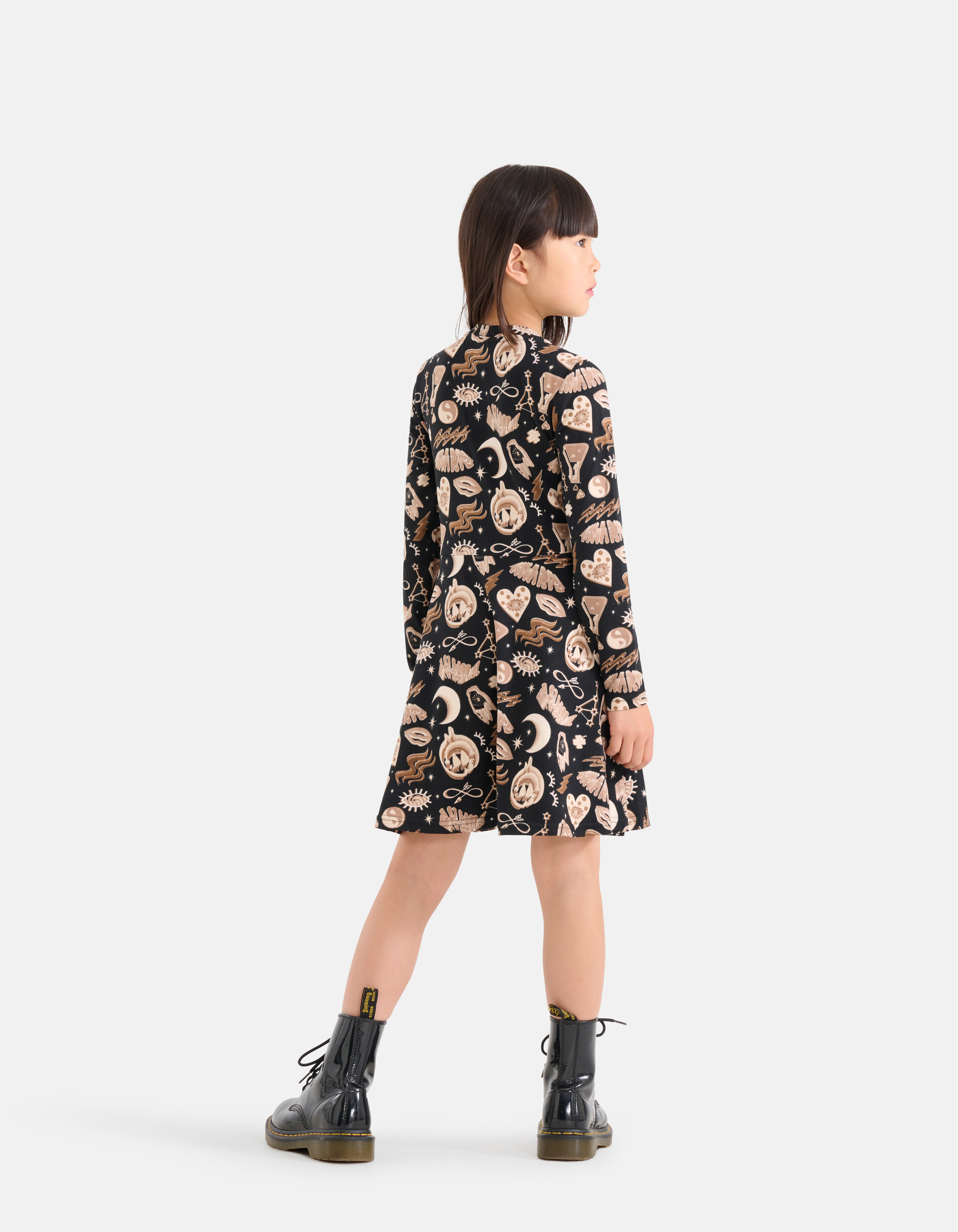 Bedrucktes Kleid Braun SHOEBY GIRLS