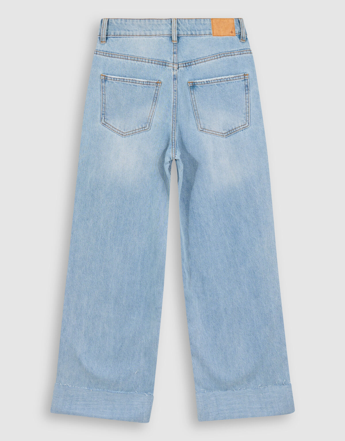 Turn Up Jeans mit weitem Bein, Mediumstone SHOEBY WOMEN