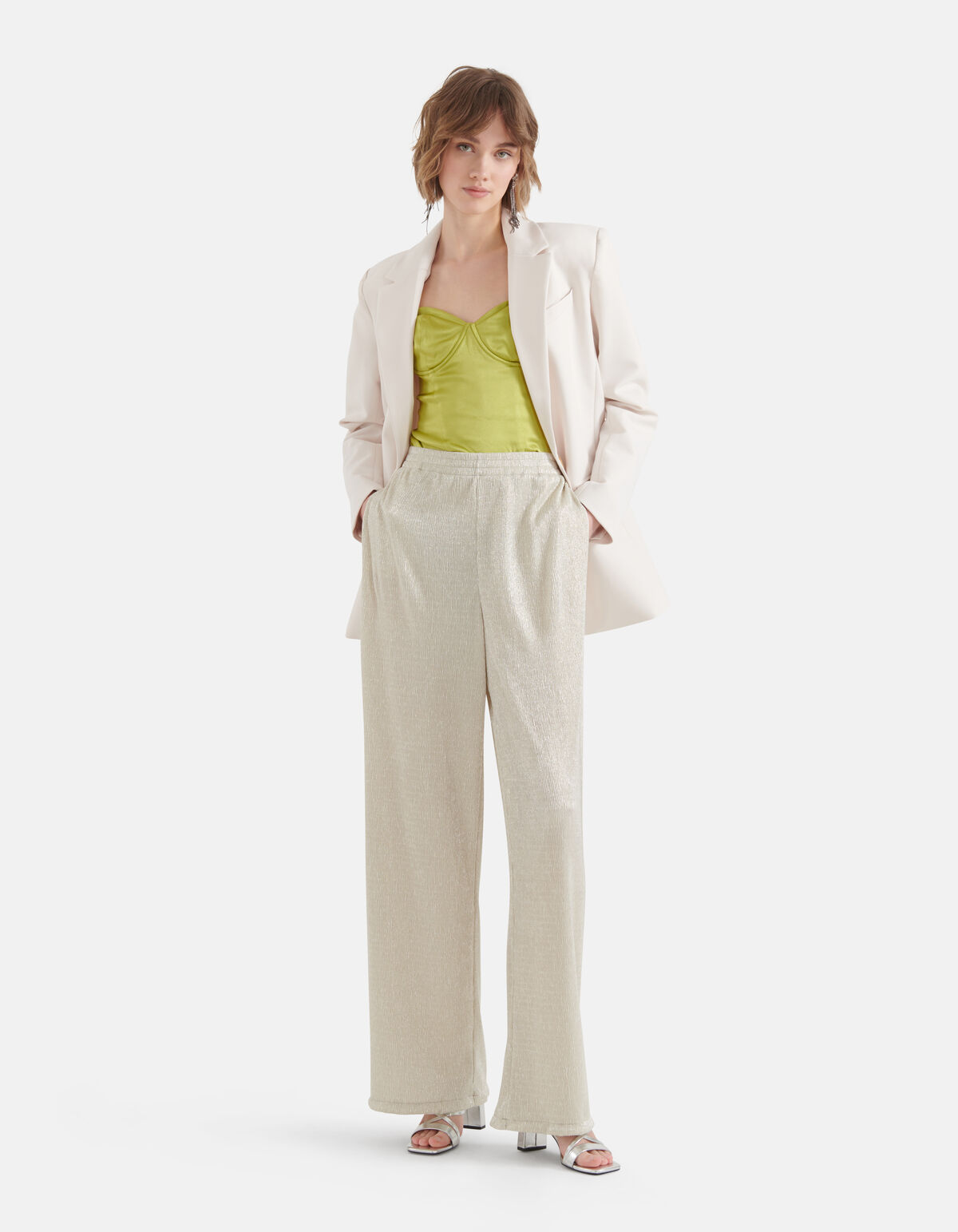 Übergroßer Blazer Off White SHOEBY WOMEN