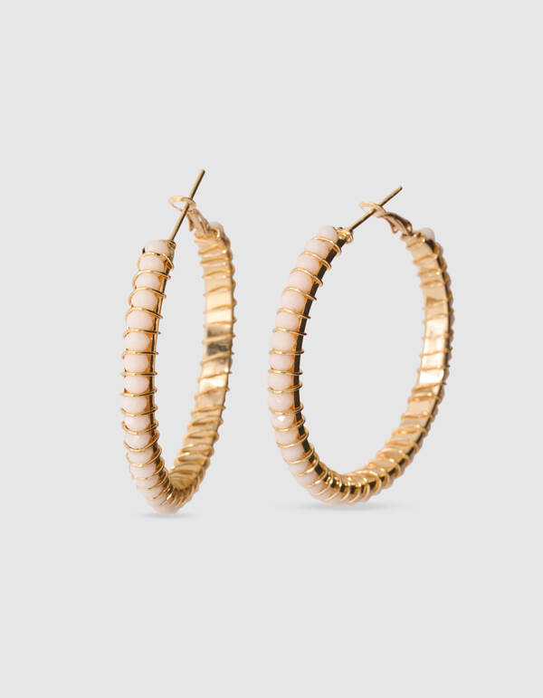 Perlenreifen-Ohrringe Gold SHOEBY ACCESSOIRES