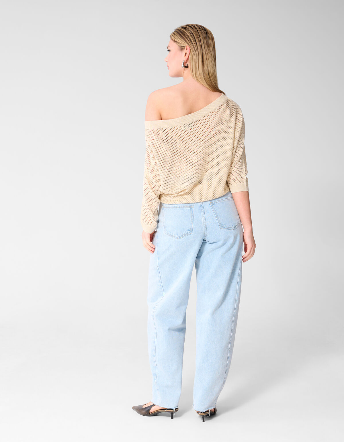 Glitzer Ajour Pullover Sand SHOEBY WOMEN