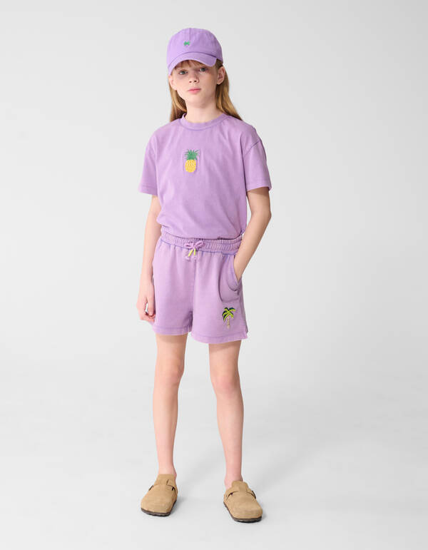 Palm Washed Shorts Lila SHOEBY GIRLS