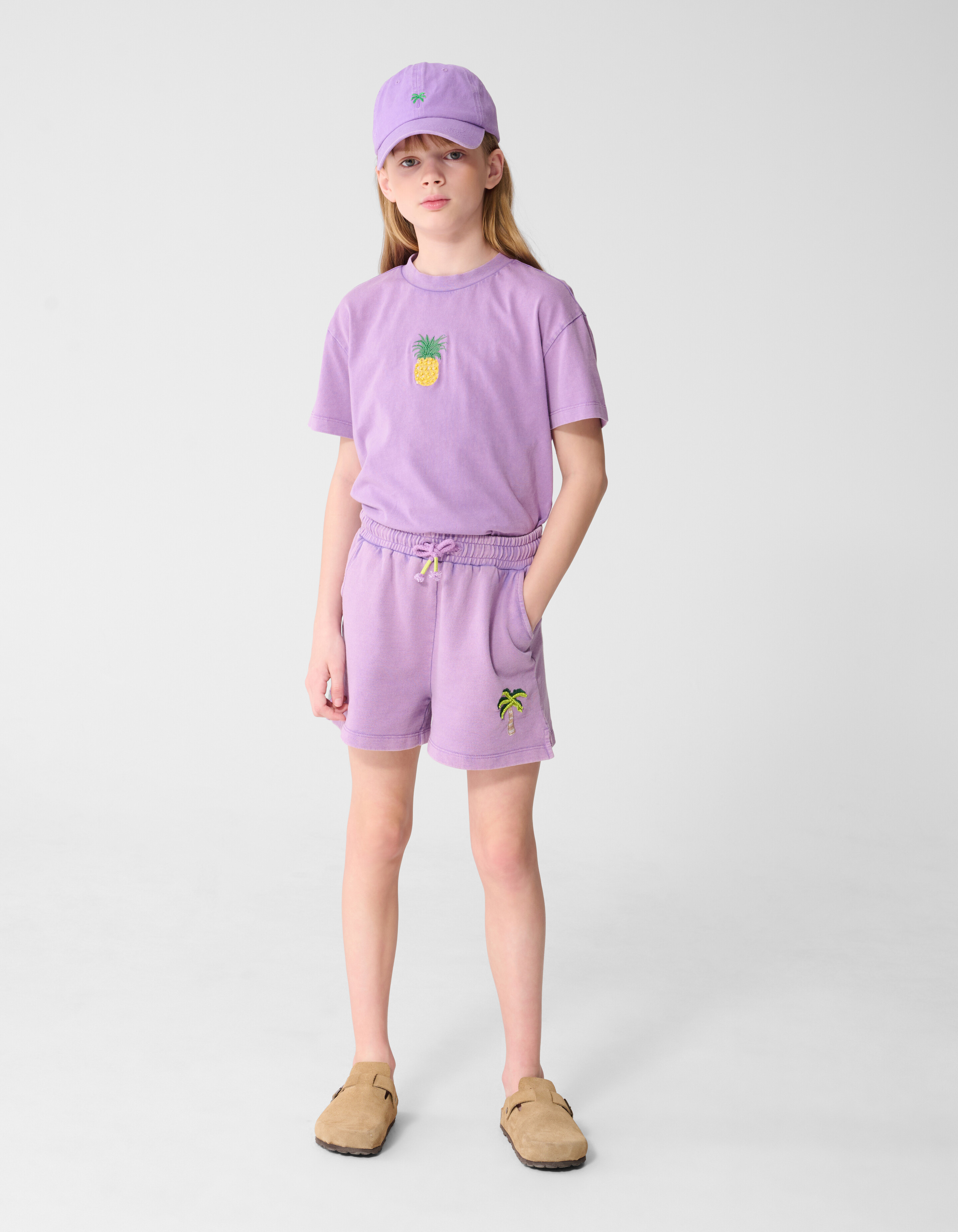Palm Washed Shorts Lila SHOEBY GIRLS