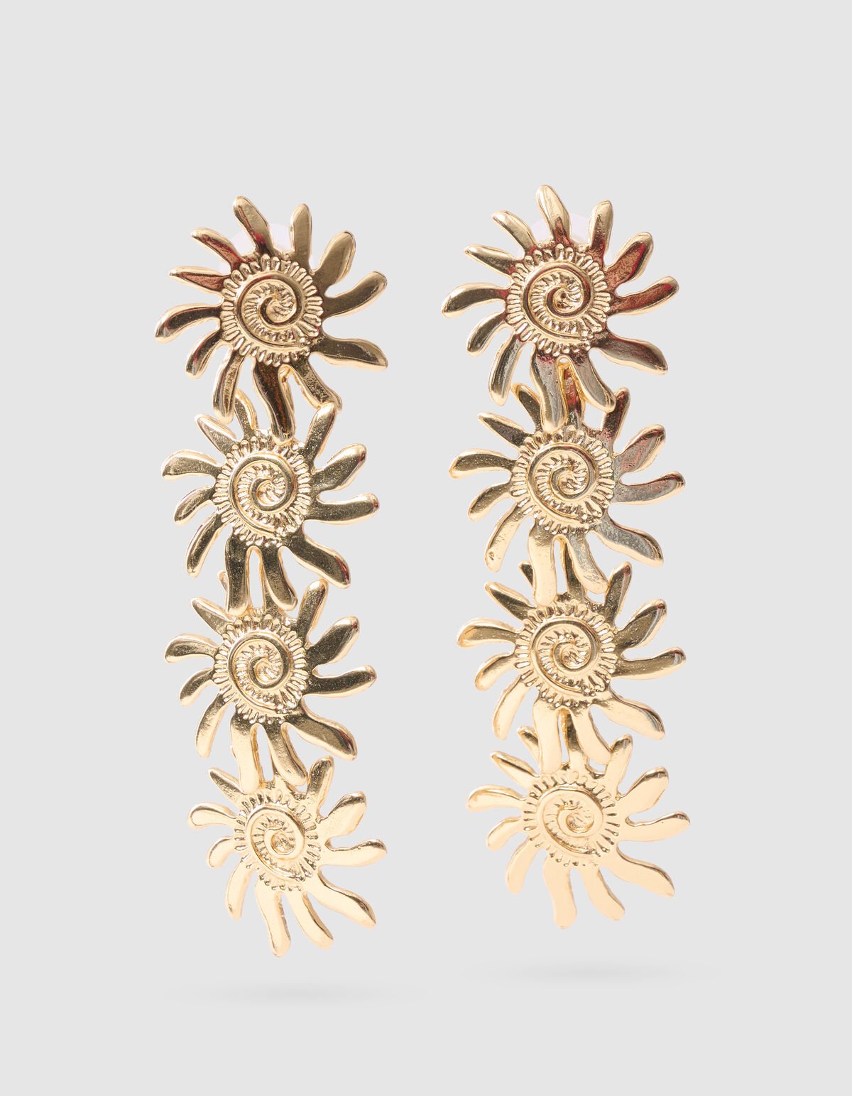 Sonnen-Ohrringe Gold SHOEBY ACCESSOIRES