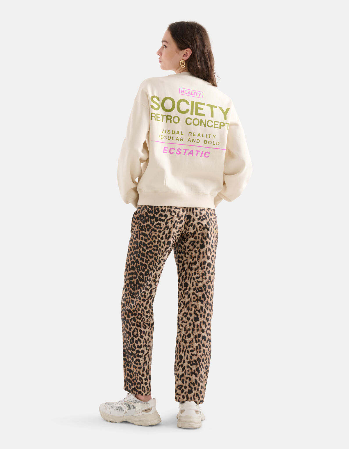 Society Artwork Pullover Beige SHOEBY WOMEN