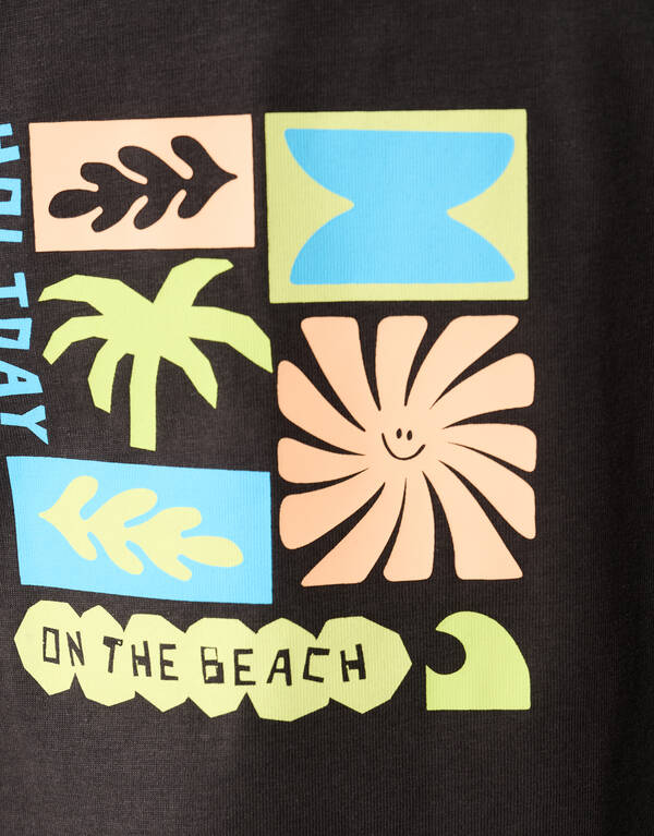 Holiday Artwork T-shirt Dunkelgrau SHOEBY BOYS