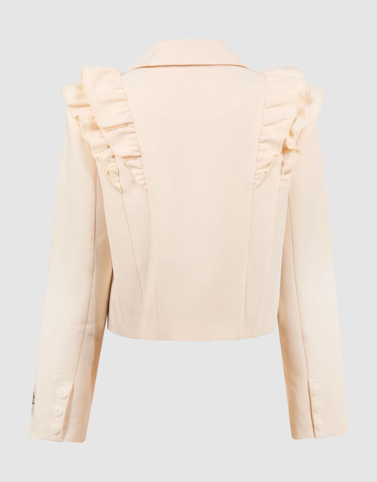 Cropped Ruffle Blazer Lichtgeel SHOEBY GIRLS