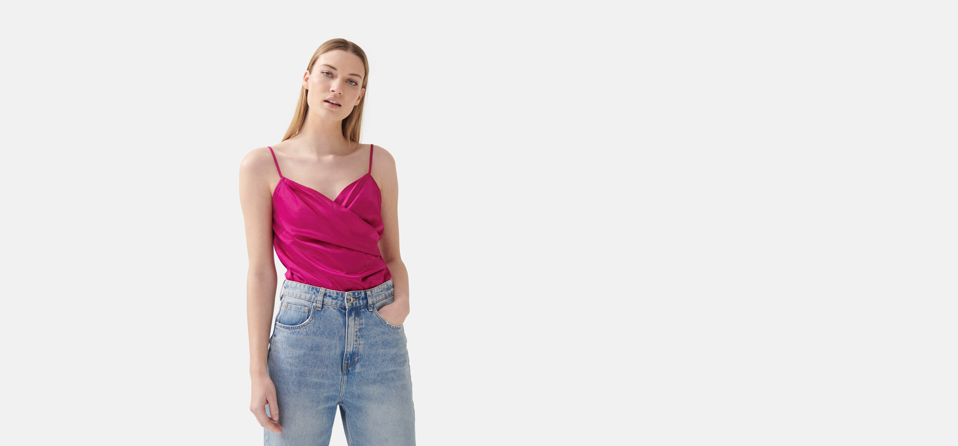 Satin-Singlet Dunkelrosa von Fred SHOEBY WOMEN