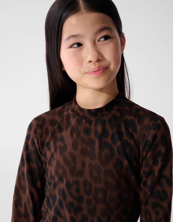Leopard-Langarmshirt Braun SHOEBY GIRLS