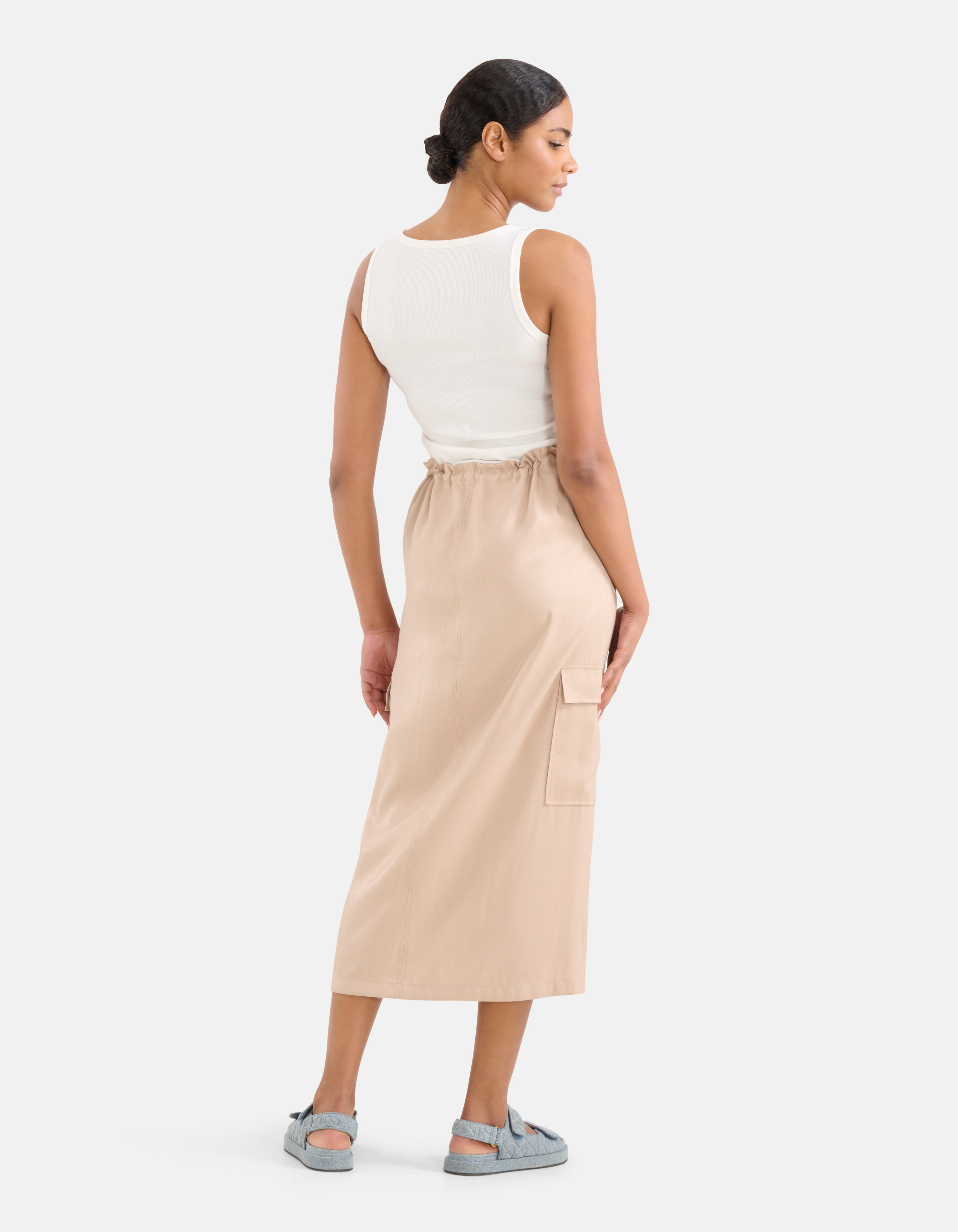 Cargo Midi Rok Bruin SHOEBY WOMEN