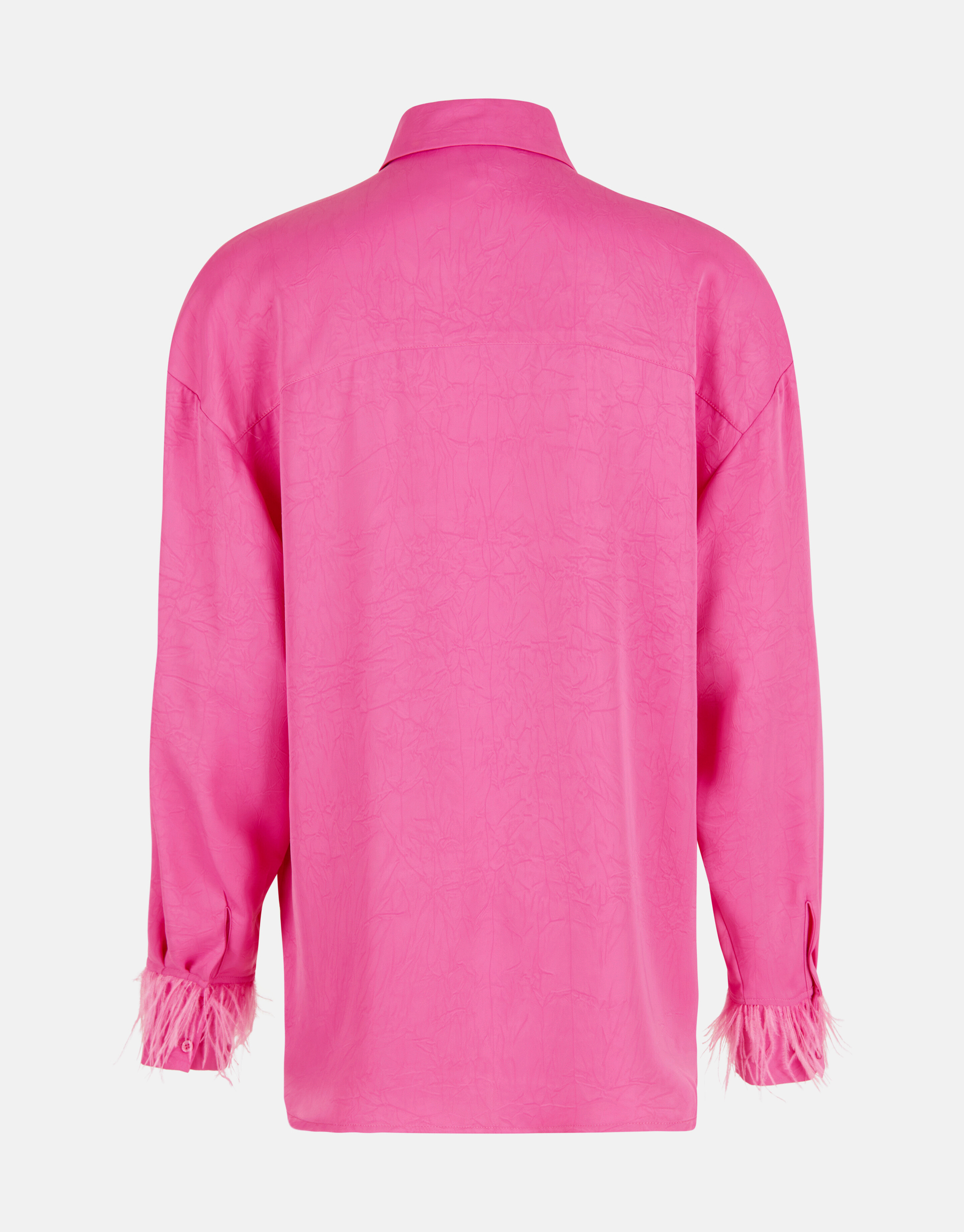 Satin Bluse mit Federn Rosa SHOEBY WOMEN