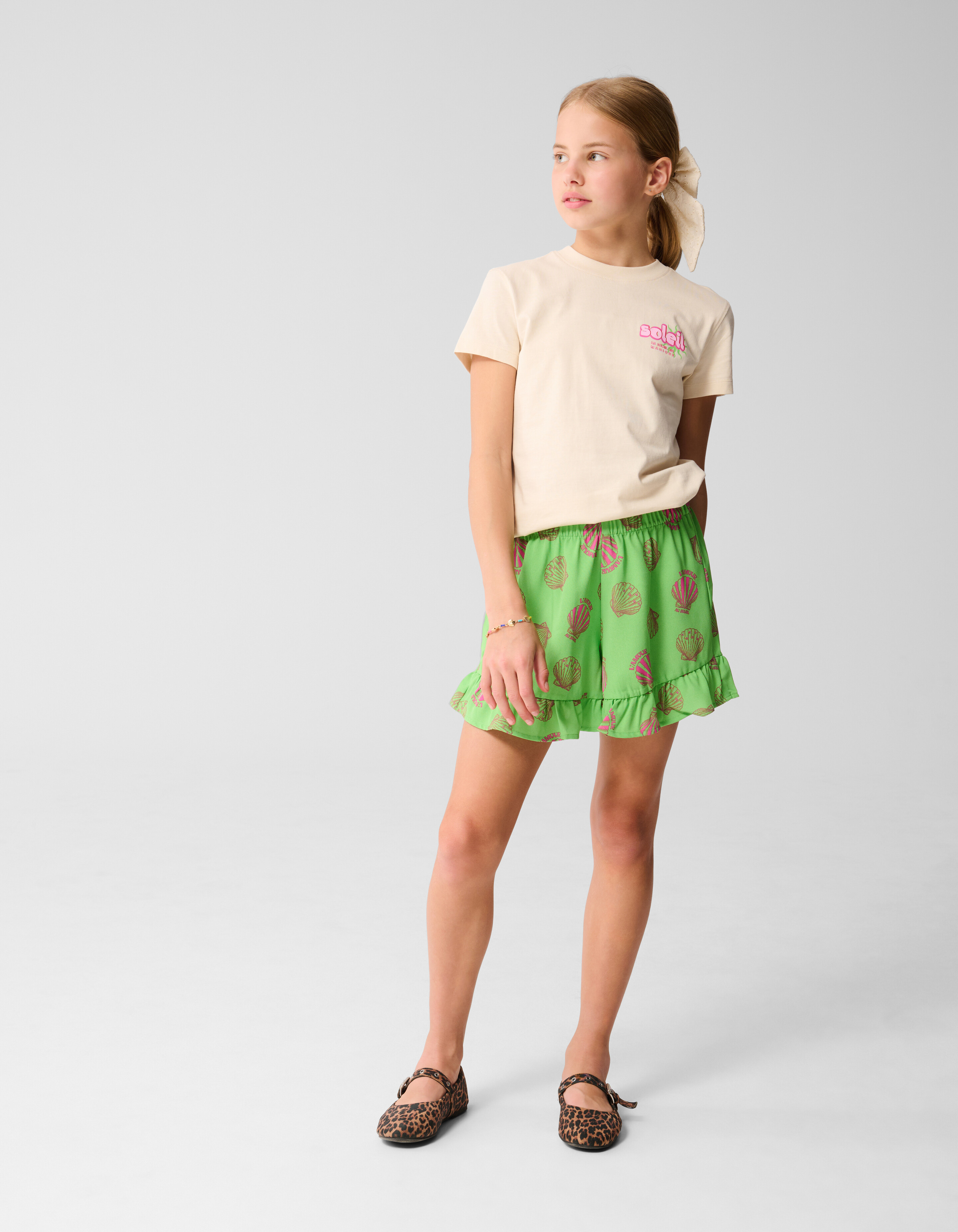 Soleil Artwork T-shirt Off White SHOEBY GIRLS