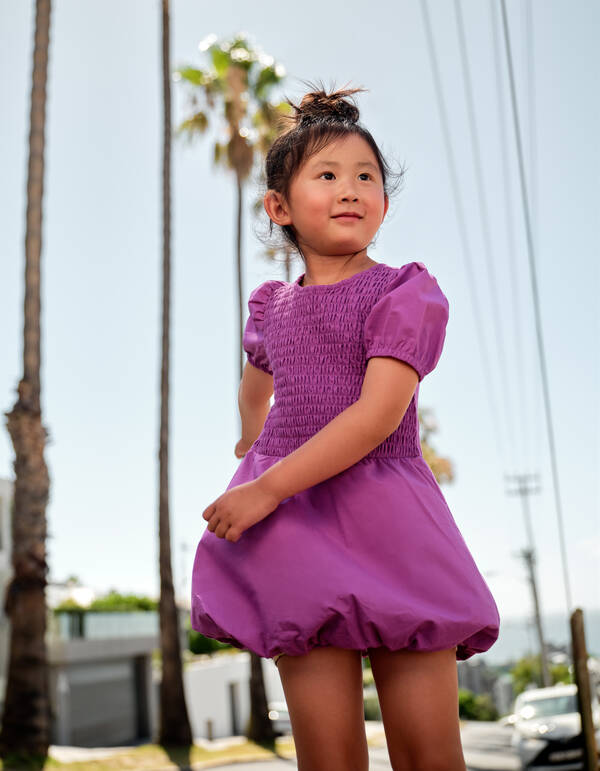 Ballon-Fit-Kleid Dunkelviolett SHOEBY GIRLS