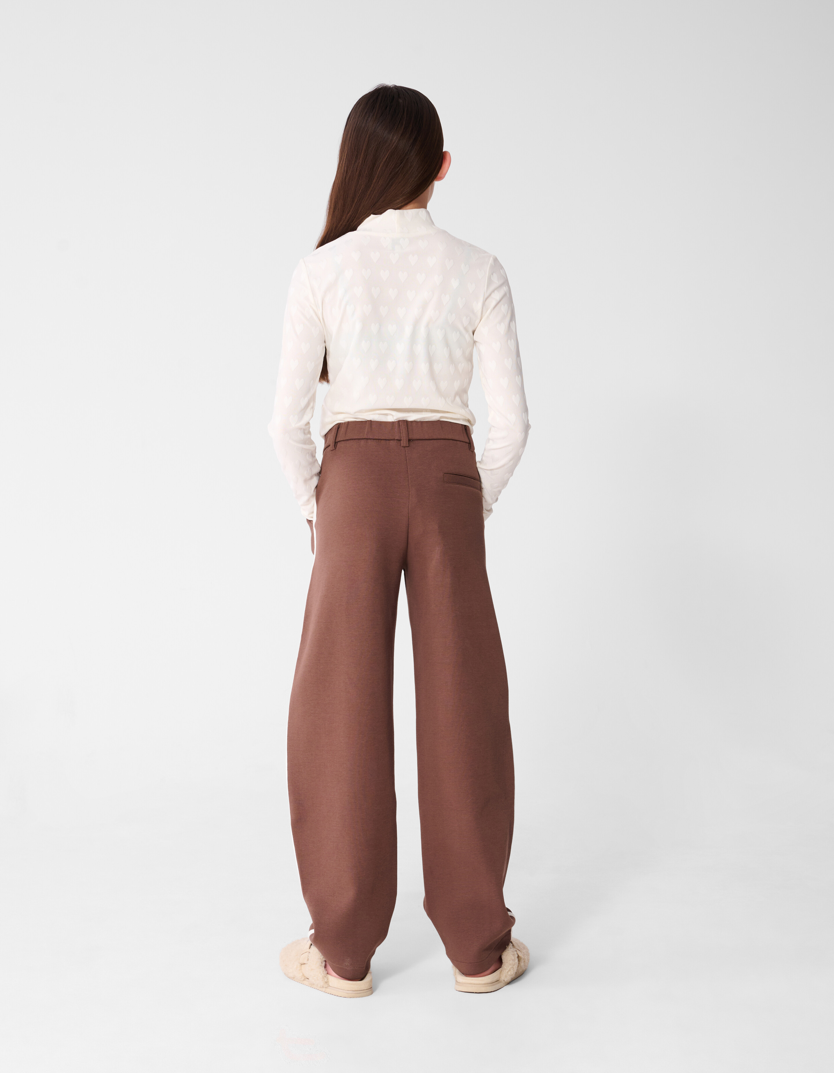 Top mit Allover-Herzmuster Cremefarben SHOEBY GIRLS