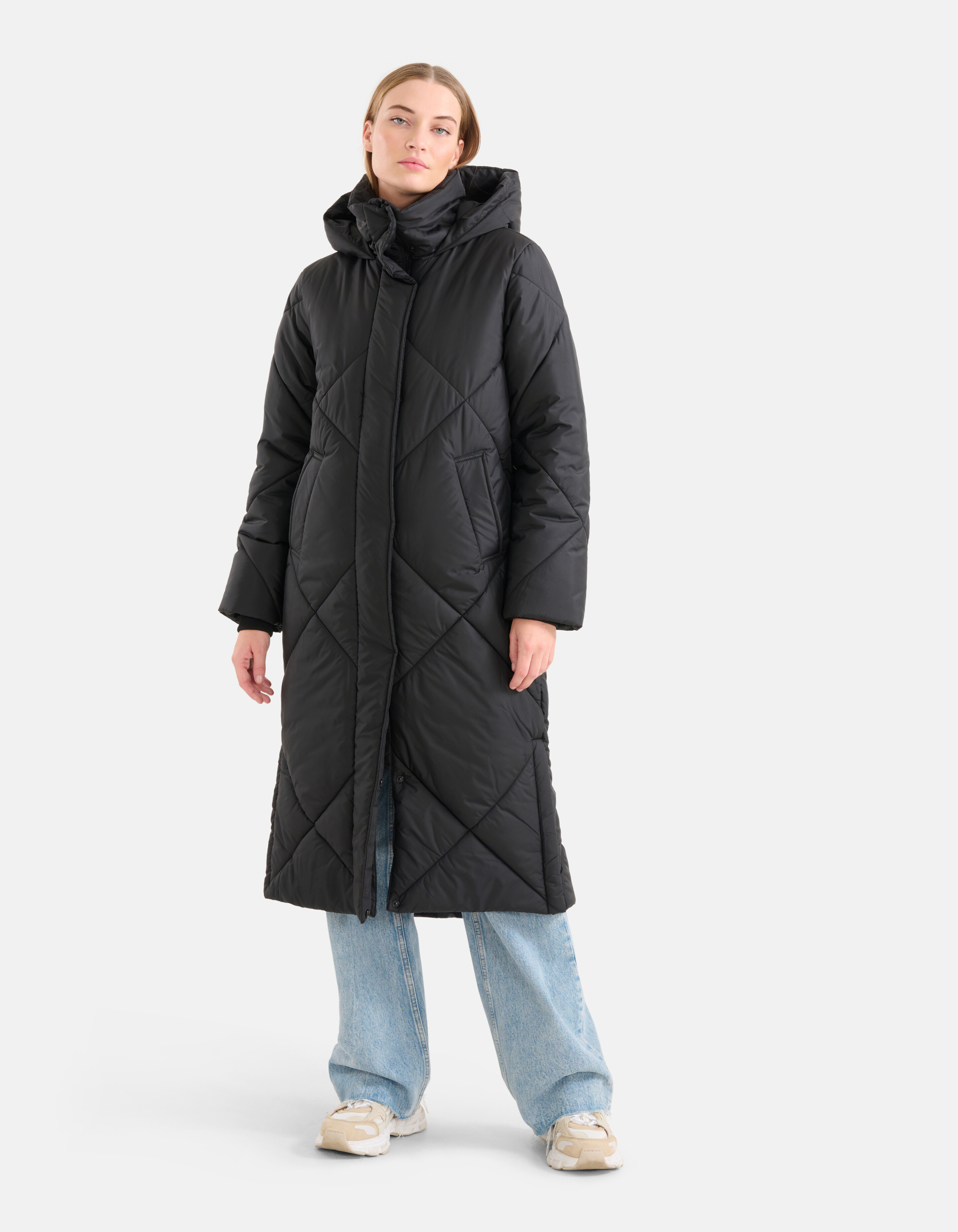Lange Pufferjacke Schwarz SHOEBY WOMEN