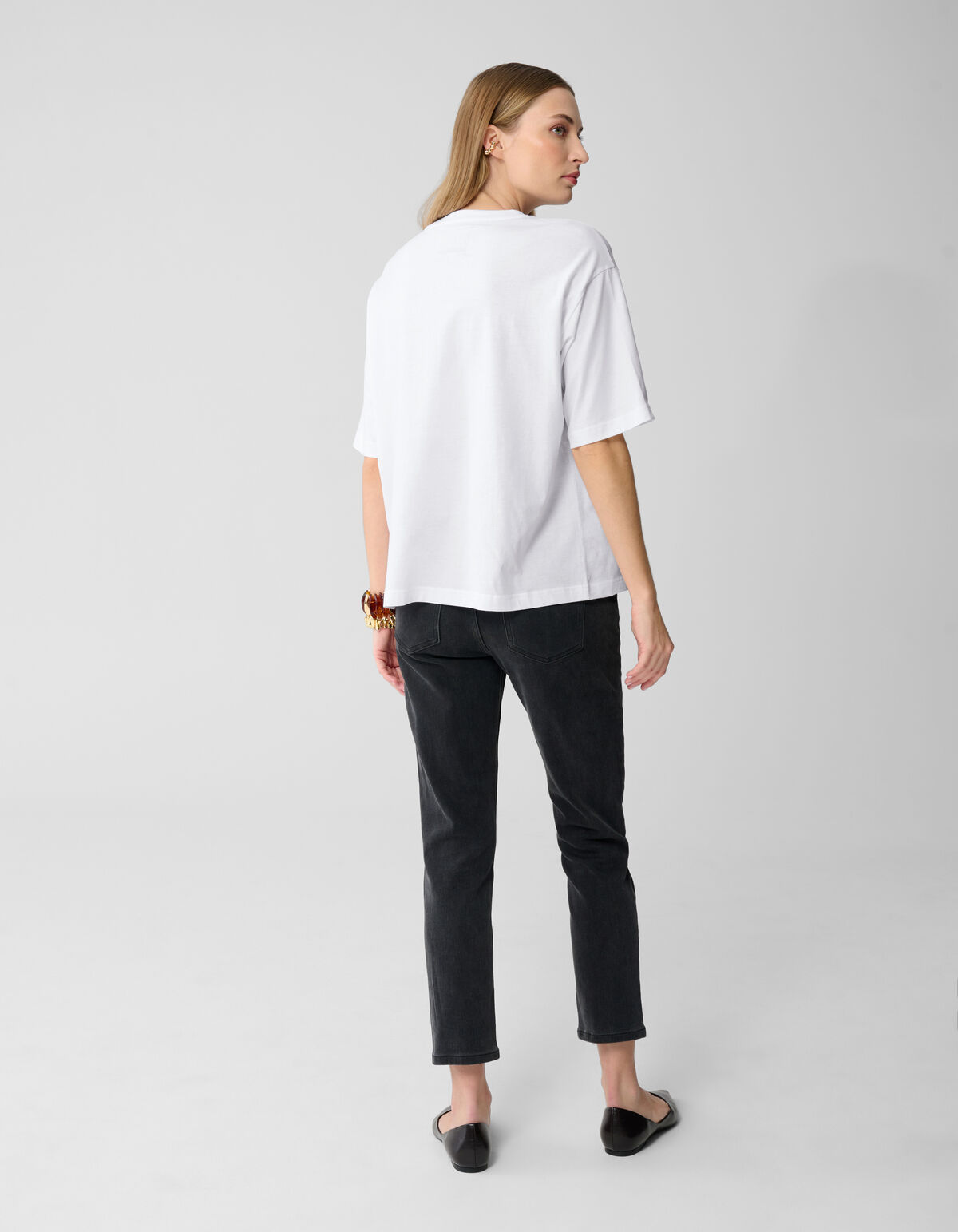 Oversized Basic T-Shirt Weiß Von Lonneke SHOEBY WOMEN