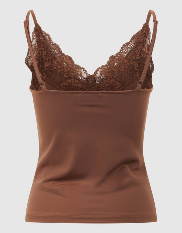 Spitzen-Singlet Top Braun SHOEBY WOMEN