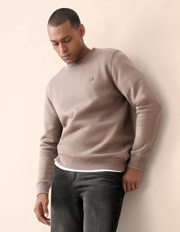 Abzeichen Pullover Hellbraun SHOEBY MEN
