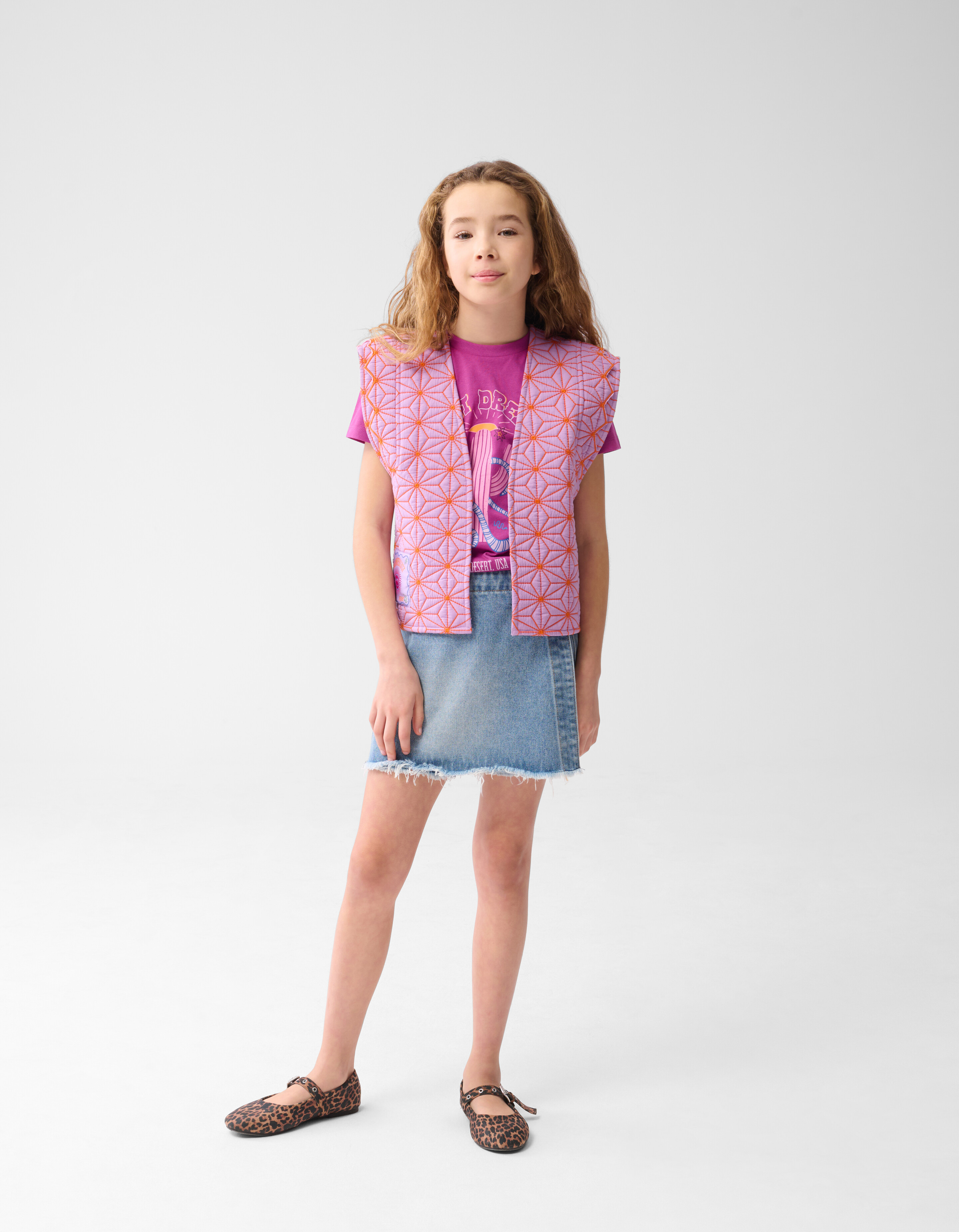 Gilet mit genähter Textur Hellviolett SHOEBY GIRLS